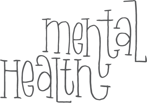 ‘’Mental Health’’ is written in black writing on a white background.